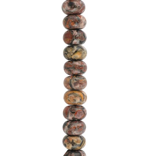Leopard Jasper Rondelle Beads, 8mm by Bead Landing™